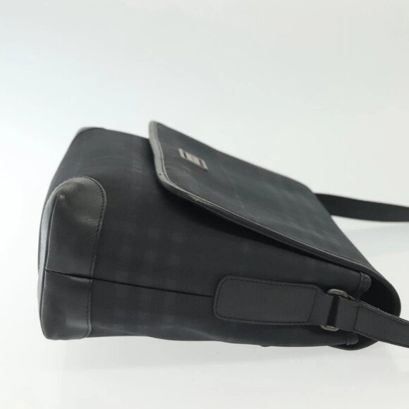 BURBERRY Nova Check Shoulder Bag PVC Navy Auth BA5497 - Picture 4 of 15